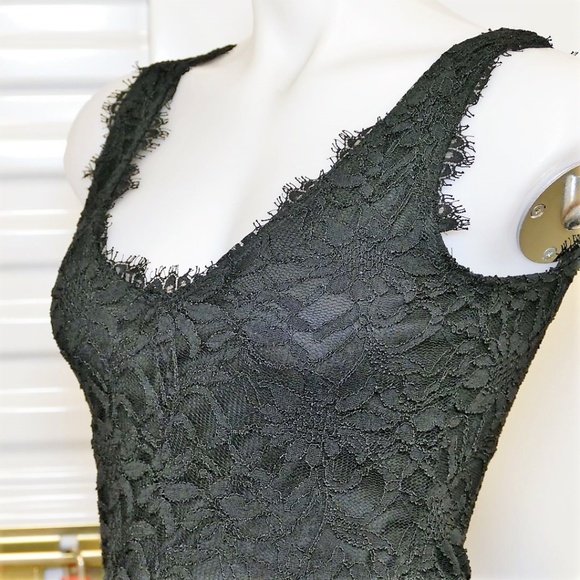 Jump! By Wendye Black Lace Sheath Dress sz Small - Picture 5 of 8